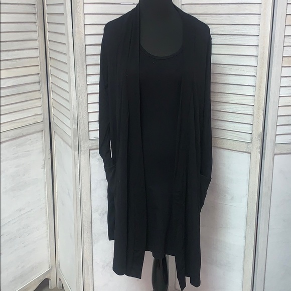Sweaters - Black Slouchy Pocket Cardigan